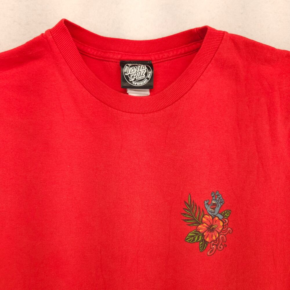 Santa Cruz Casual Crew Neck Short Sleeve Graphic T Shirt Mens Size S Red